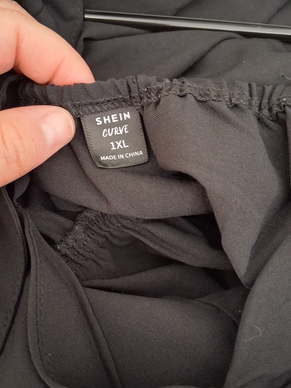 SHEIN P2p 20.5in Black Tie-Shoulder Maxi Dress Size Fit Large - Picture 5 of 8